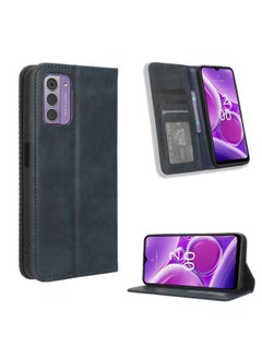 Case Cover For For Nokia C300 4G Magnetic Buckle Retro Texture Leather Phone Case(Blue)