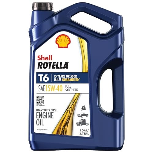 Shell Rotella T6 Full Synthetic 15W-40 Diesel Engine Oil, 1 Gallon - Image 1