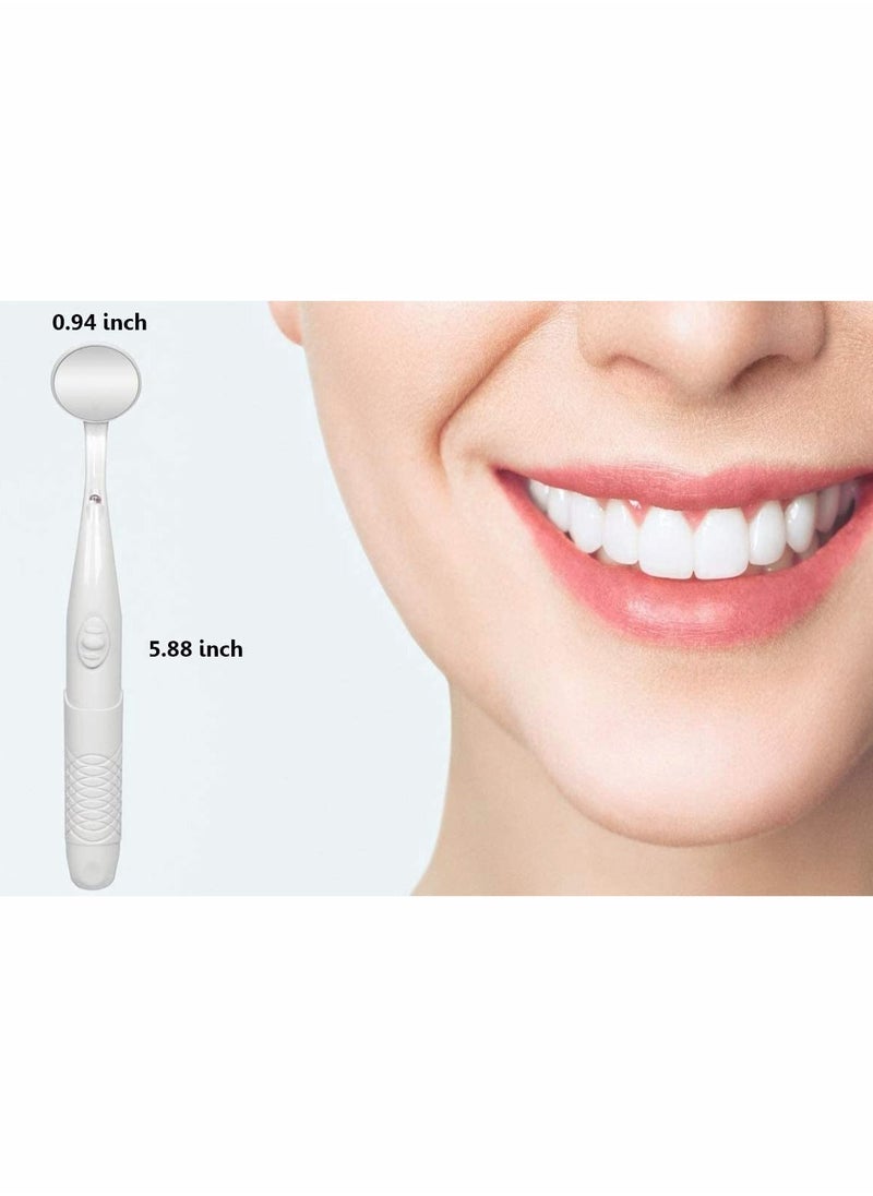 SYOSI - Dental Mirror with Light, Teeth Inspection LED Mirror, Anti-Fog Mouth Mirror, Dentist Oral Care Tool - Image 1