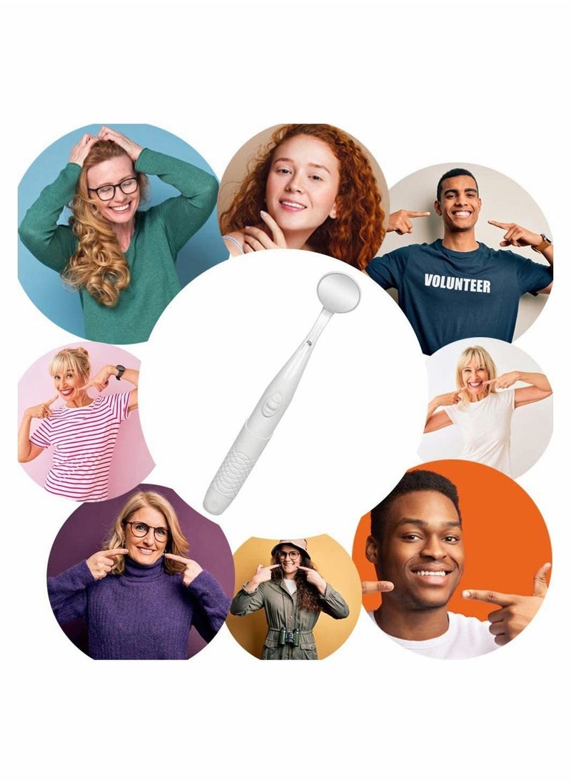 SYOSI - Dental Mirror with Light, Teeth Inspection LED Mirror, Anti-Fog Mouth Mirror, Dentist Oral Care Tool - Image 1