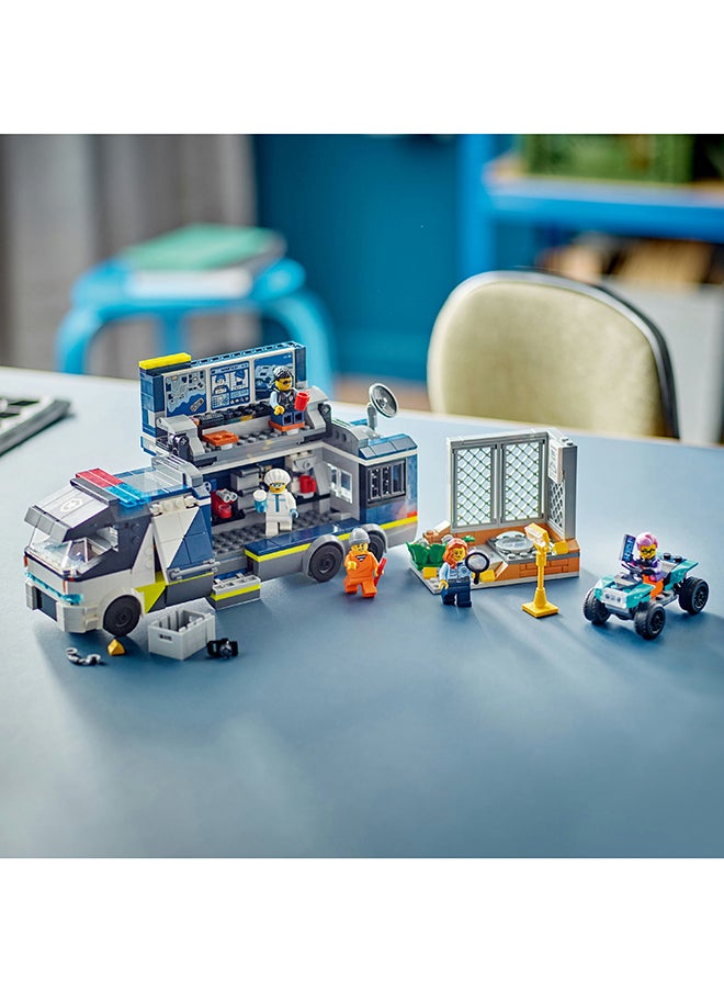 LEGO - City Police Mobile Crime Lab Truck Toy for 7 Plus Year Old Boys, Girls & Kids, Vehicle Set with Quad Bike, 2 Officer, 1 Scientist and 2 Crook Minifigures for Pretend Play, Birthday Gifts 60418 - Image 1