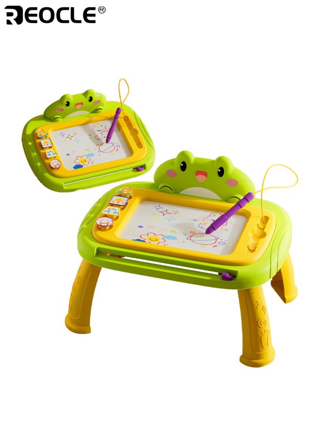 REOCLE Kid's Magnetic Drawing Board with Colorful Erasable Design and Learning Sketch Feature Doodle Writing Tablet with Magnetic Pen for Kids Educational Play
