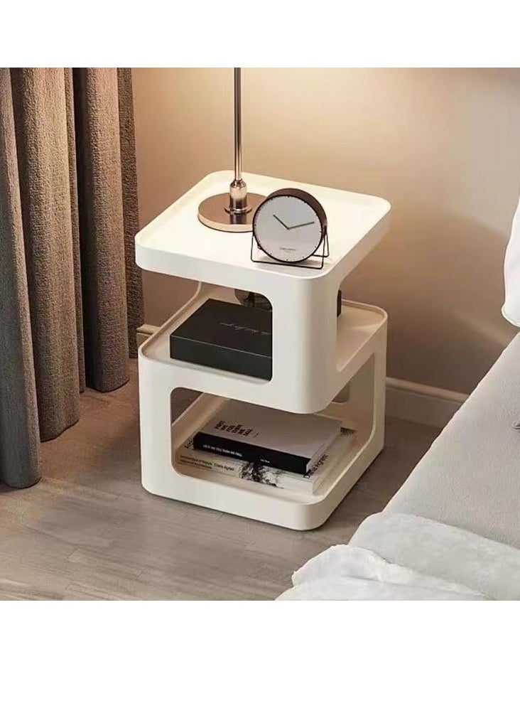 JOMILA Small Side Table, Nightstand, Modern End Table, Bedside Table with Storage Shelf, Space-Saving Side Table for Bedroom, end Tables Living Room, Metal Side Table  - Image 1