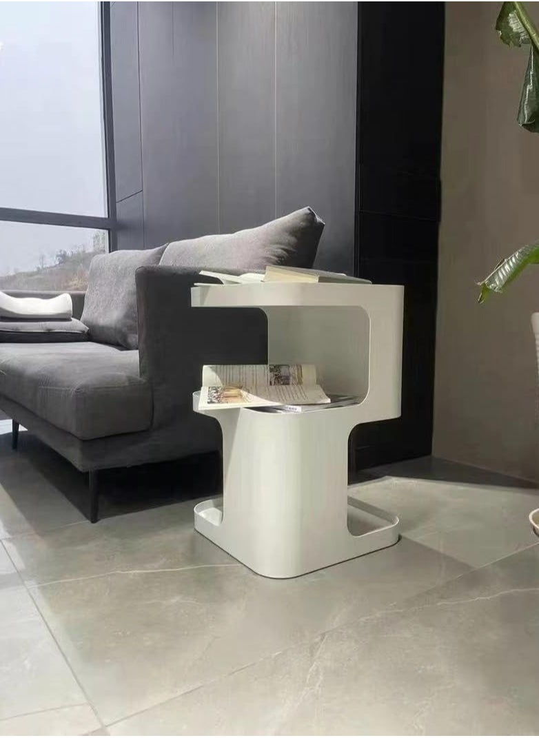 JOMILA Small Side Table, Nightstand, Modern End Table, Bedside Table with Storage Shelf, Space-Saving Side Table for Bedroom, end Tables Living Room, Metal Side Table  - Image 4