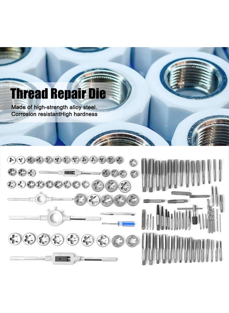 GGOOT 115Pcs Tap Die Set, Alloy Steel Resistance Thread Repair Hardware Hand Tools Kit - Image 3