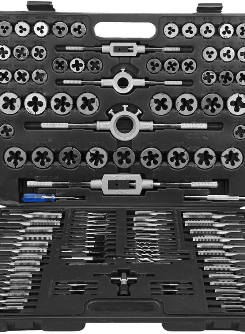 GGOOT 115Pcs Tap Die Set, Alloy Steel Resistance Thread Repair Hardware Hand Tools Kit - Image 1