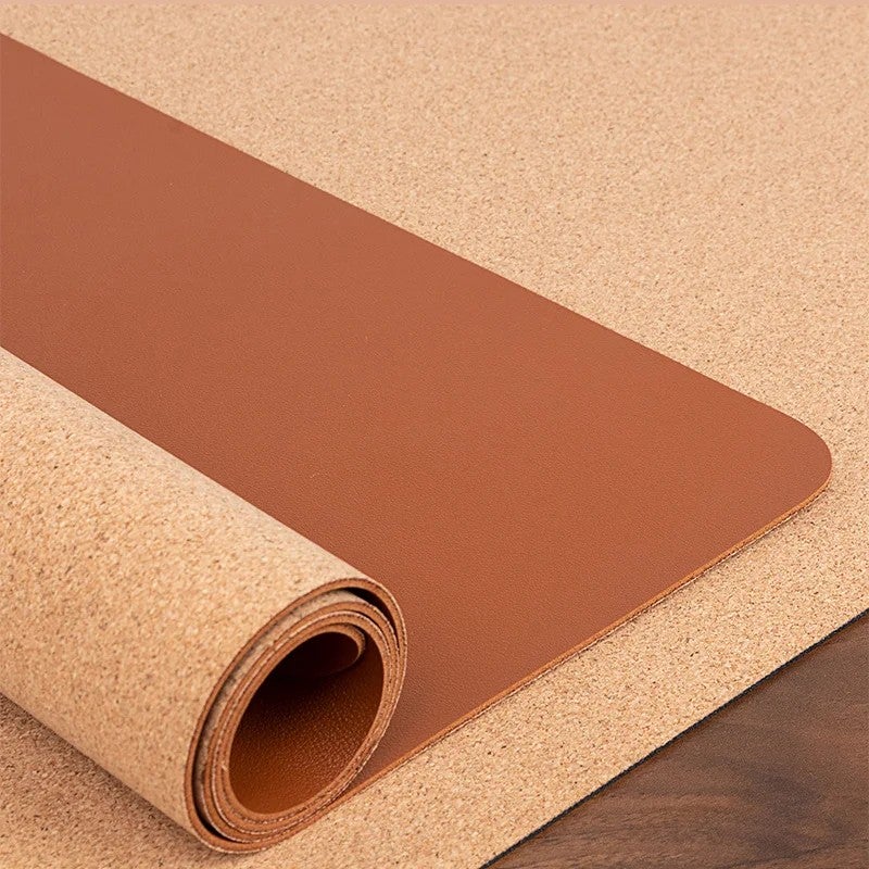 Y&D Natural Cork & PU Leather Desk Pad - Waterproof Dual-Sided Large Office Desk Mat, Ultra-Thin Table Protector & Mouse Pad - Image 3
