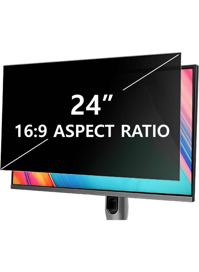 24 Inch Computer Privacy Screen for 24" 16:9 Aspect Ratio Widescreen Monitor, Eye Protections Anti Glare Blue Light Computer Monitor Privacy Filter - Image 1