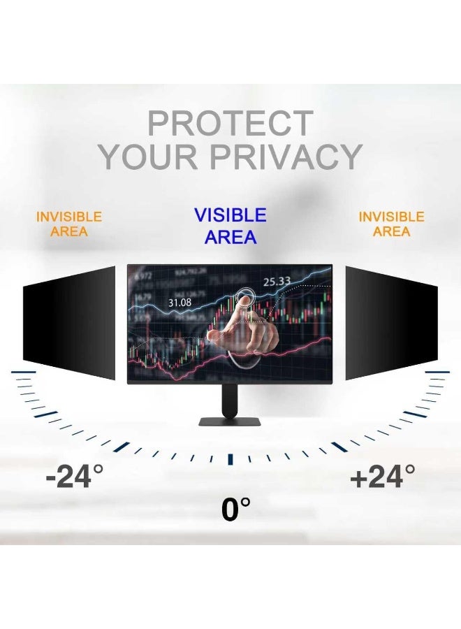 24 Inch Computer Privacy Screen for 24" 16:9 Aspect Ratio Widescreen Monitor, Eye Protections Anti Glare Blue Light Computer Monitor Privacy Filter - Image 2