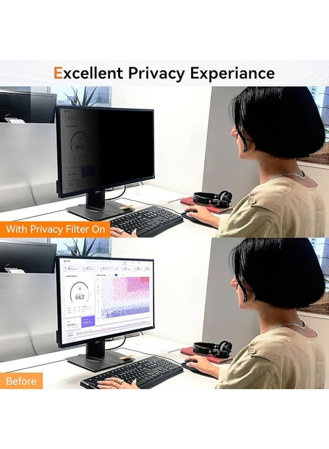 24 Inch Computer Privacy Screen for 24" 16:9 Aspect Ratio Widescreen Monitor, Eye Protections Anti Glare Blue Light Computer Monitor Privacy Filter - Image 5