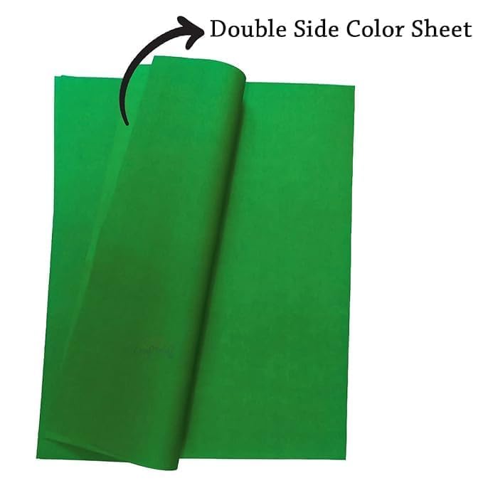 SEJASCOLLECTIONS | Pack of 10 | Dark Green, Bright, A1, BIG / FULL Size, Pastel Sheets/ Chart Paper, Used in art and craft, collage, projects, posters etc. Plain / Unrulled, Size: 70x56 centimeters, 200 GSM thickness. - Image 4
