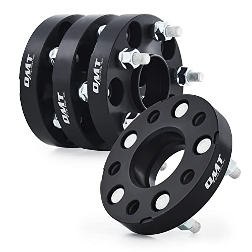Orion Motor Tech فواصل العجلات المركزية من أوريون موتور تك 5x4.5، فواصل عجلات سوداء 1" مع مسامير M12x1.5 متوافقة مع هوندا أكورد هوندا سيفيك هوندا CRV أكورا RSX أكورا TL، مجموعة فواصل العجلات بفتحة 64.1 مم، 4 قطع - Image 1