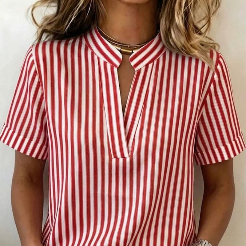 Women's Striped Short Sleeve Shirt - Image 2