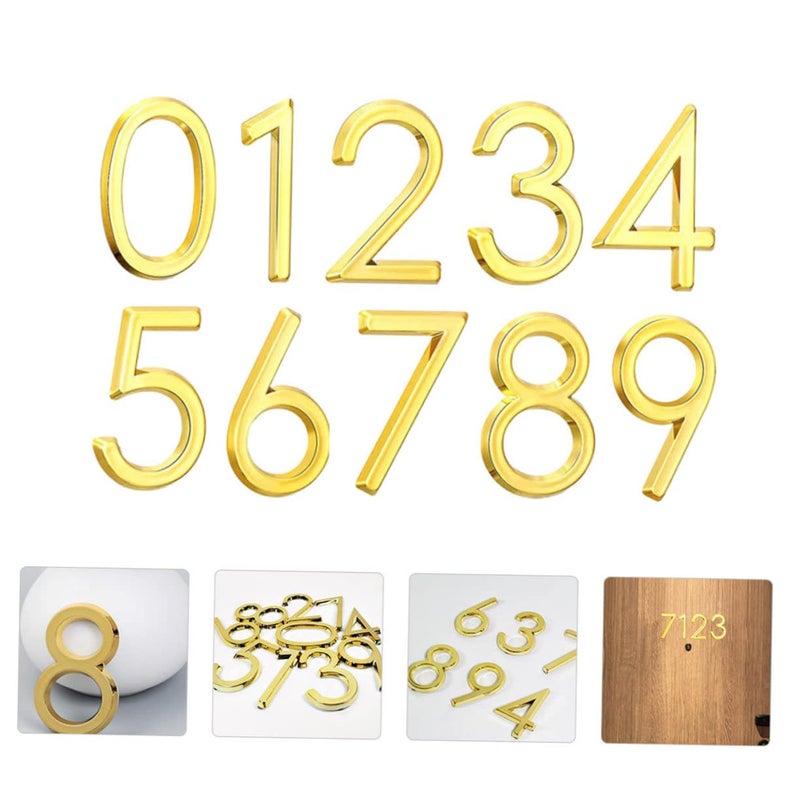 Self Adhesive House Numbers 10 Pcs Durable Address Stickers For Door Mailbox Apartment Office Easy Installation - Image 4