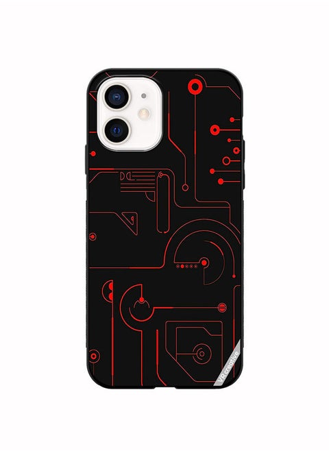 Protective Case Cover For Apple iPhone 12 mini Game Circuit Design Multicolour