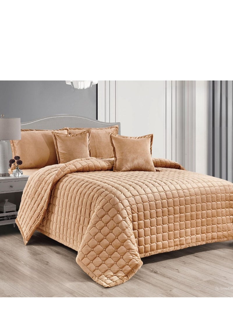 Red Rose Plain soft winter double bed sheet 