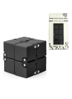 Cube Toy suitable for Adults & Kids, New Version Fidget Finger Toy Stress and Anxiety relief, Killing Time Fidget Toys Infinite Cube suitable for Office Staff (Black)