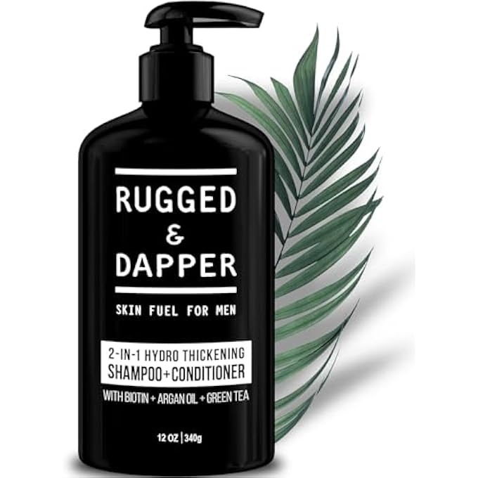 RUGGED & DAPPER 2-IN-1 MENS SHAMPOO AND CONDITIONER - BIOTIN HAIR THICKENING SHAMPOO FOR MEN - SLS-FREE AND PARABEN-FREE - Image 2