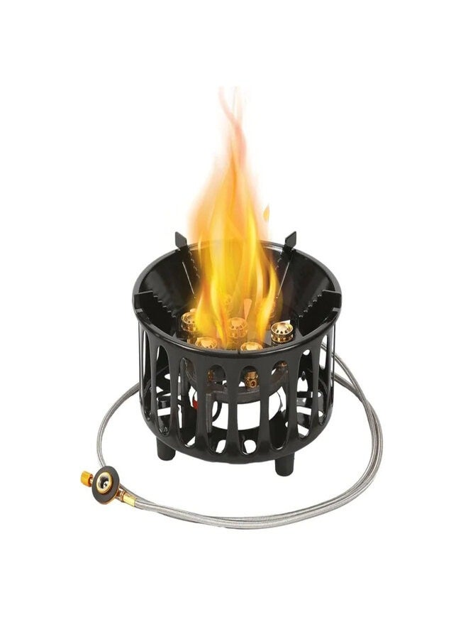 سيفين موقد غاز بشعلة واحدة من الستانلس ستيل - Image 2