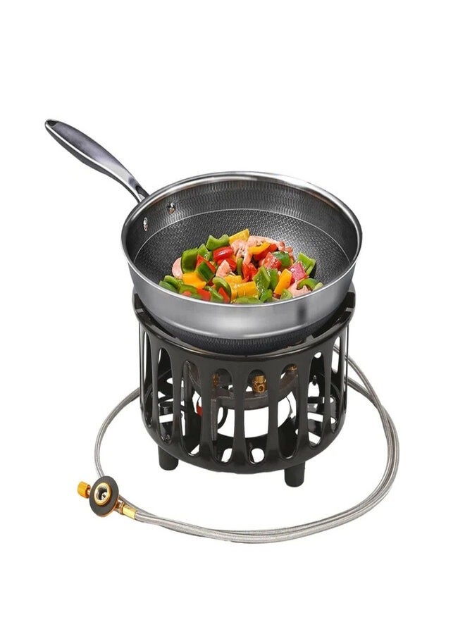 سيفين موقد غاز بشعلة واحدة من الستانلس ستيل - Image 3