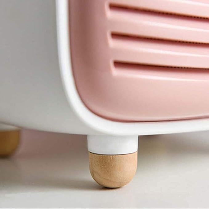 JAMBUVANTI Prim Enterprise Vintage Radio Tissue Box Holder & Paper Towel Dispenser for Office Radio Type Tissue Box Tissue Container Tissue Holder, Living Room, Bedroom, Night Stand & Desk (Pink) - Image 4