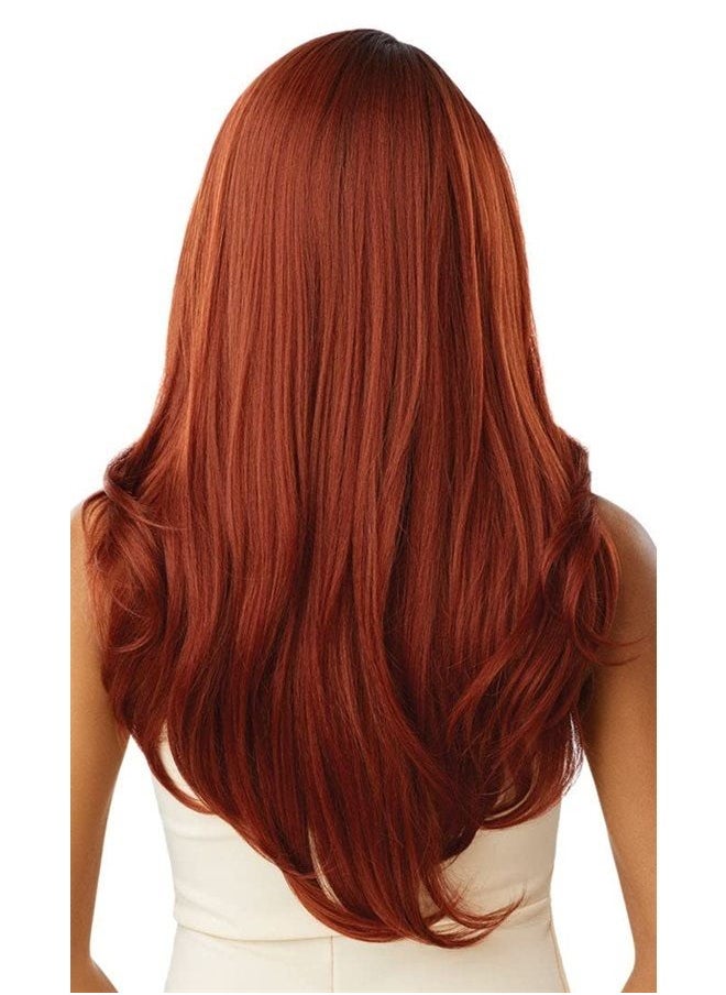 Outre Premium Swiss Lace Front Wig Melted Hairline CATALINA Ear-to-Ear Soft Lace Pre-attached Elastic band (DRFF2/BRNSU)  - Image 2