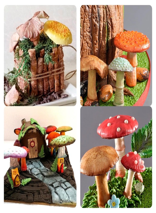 Xcake Lcook Mushroom Chocolate Mold, Fungi Ginkgo Biloba Silicone Molds, Fungus Porcini Veiner Fondant Baking Mold for Cake Decoration Cupcake Topper Candy Sugar Craft Gum Paste Clay Resin - Image 4