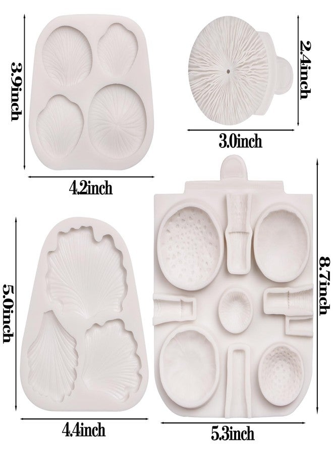 Xcake Lcook Mushroom Chocolate Mold, Fungi Ginkgo Biloba Silicone Molds, Fungus Porcini Veiner Fondant Baking Mold for Cake Decoration Cupcake Topper Candy Sugar Craft Gum Paste Clay Resin - Image 2