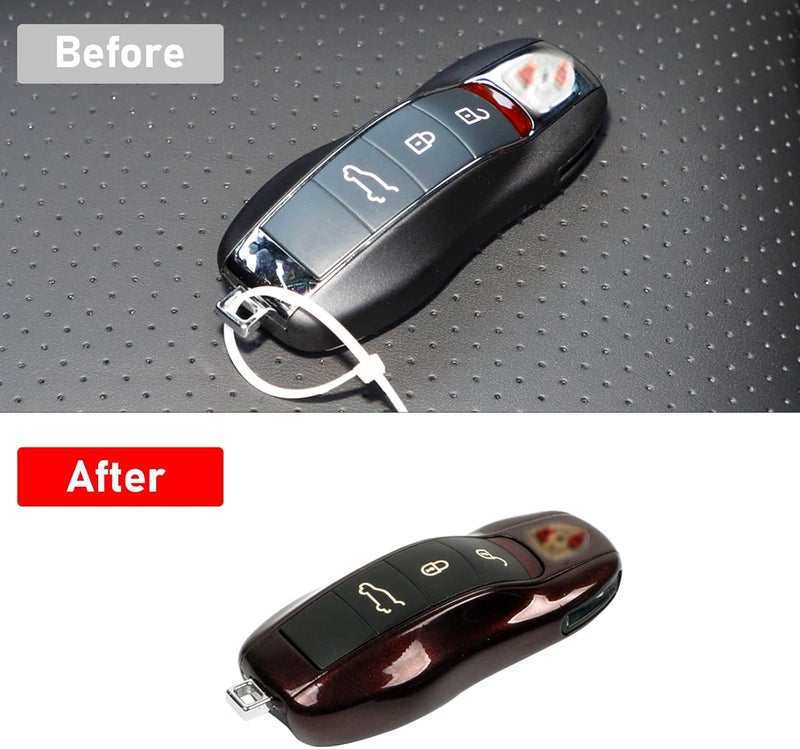 Jaronx Key Fob Cover for Porsche, Mahogany Metallic, Compatible with Cayenne, Panamera, Macan, Cayman, Carrera, 918 Spyder, Key Shell Cover Protector - Image 4