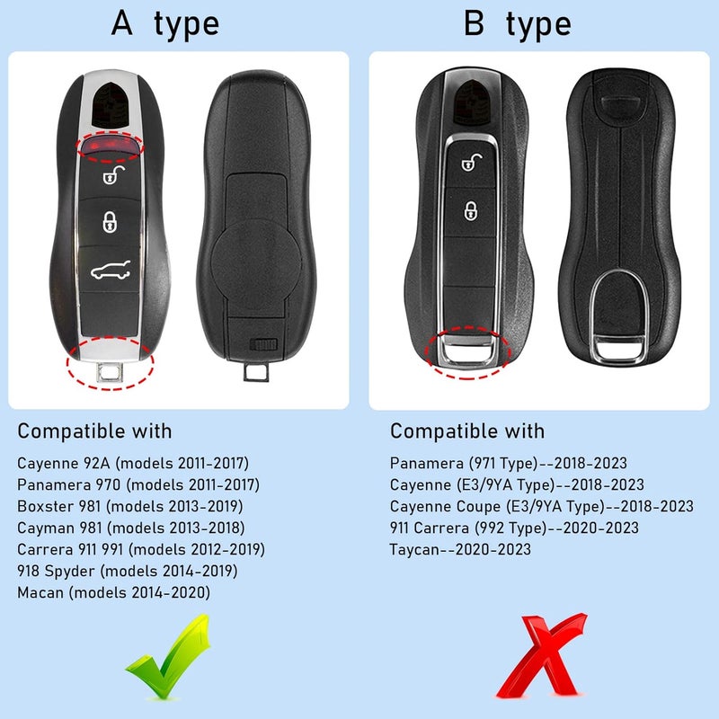 Jaronx Key Fob Cover for Porsche, Mahogany Metallic, Compatible with Cayenne, Panamera, Macan, Cayman, Carrera, 918 Spyder, Key Shell Cover Protector - Image 3