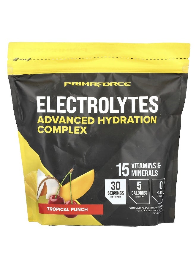Primaforce Primaforce, Electrolytes, Advanced Hydration Complex, Tropical Punch, 30 Packets, 0.2 oz (5.8 g) Each  - Image 1