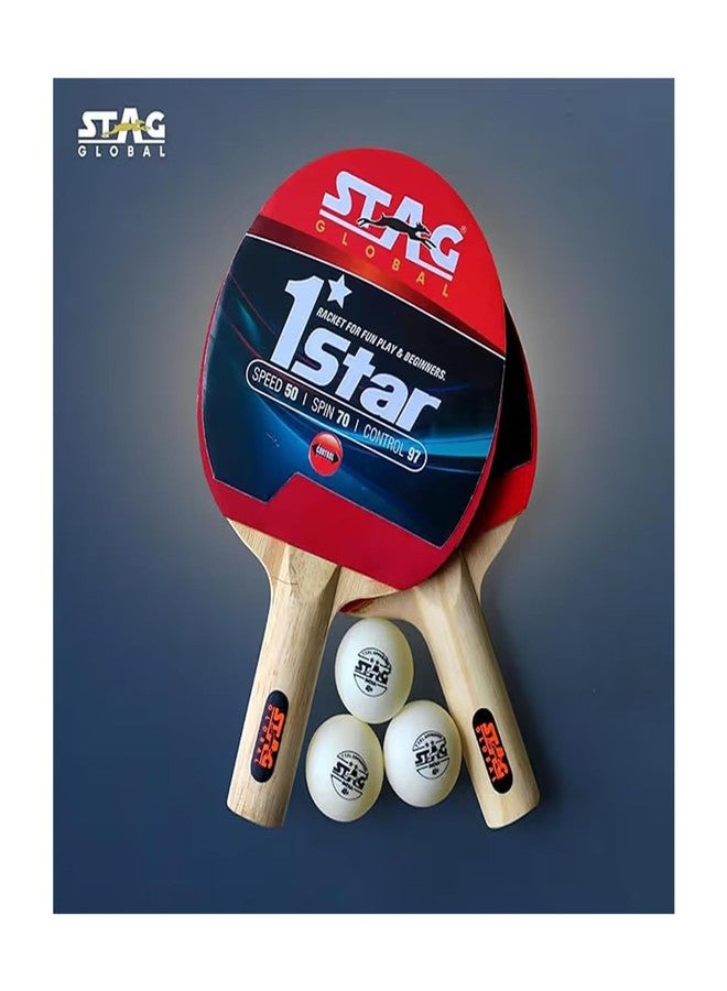 STAG GLOBAL Anywhere Everywhere Table Tennis Playset | 2 Rackets with 3 Balls (White) | Portable Playset with | Portable Carry Case | Indoor Outdoor Fun for All Ages - Image 2