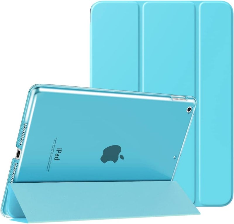 MoKo Case for iPad 9th Generation 2021/ iPad 8th Generation 2020/ iPad 7th Generation 2019, iPad 10.2 Case Slim Stand Hard Back Shell with Auto Wake/Sleep, Peacock Blue - Image 1