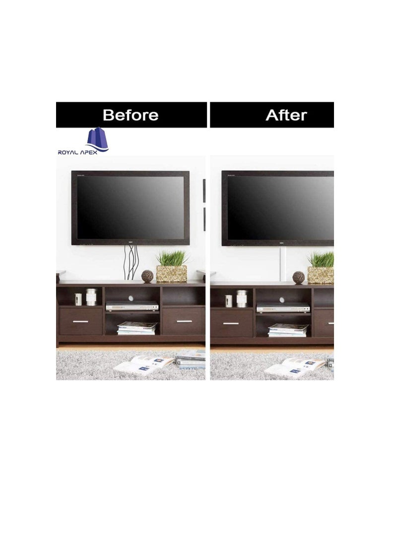 90cm Square Cable Box Self Adhesive PVC Trunking White Red Sticker Wall Cord Cover Cable Concealer On-Wall Wire Cover Paintable Cable Management Raceway to Hide Wires - Pack of 3 (25x16MM)  - Image 2
