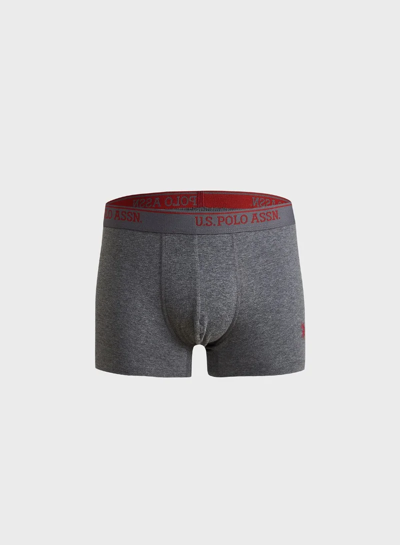 U.S. Polo Assn. 3 Pack Logo Print Trunks