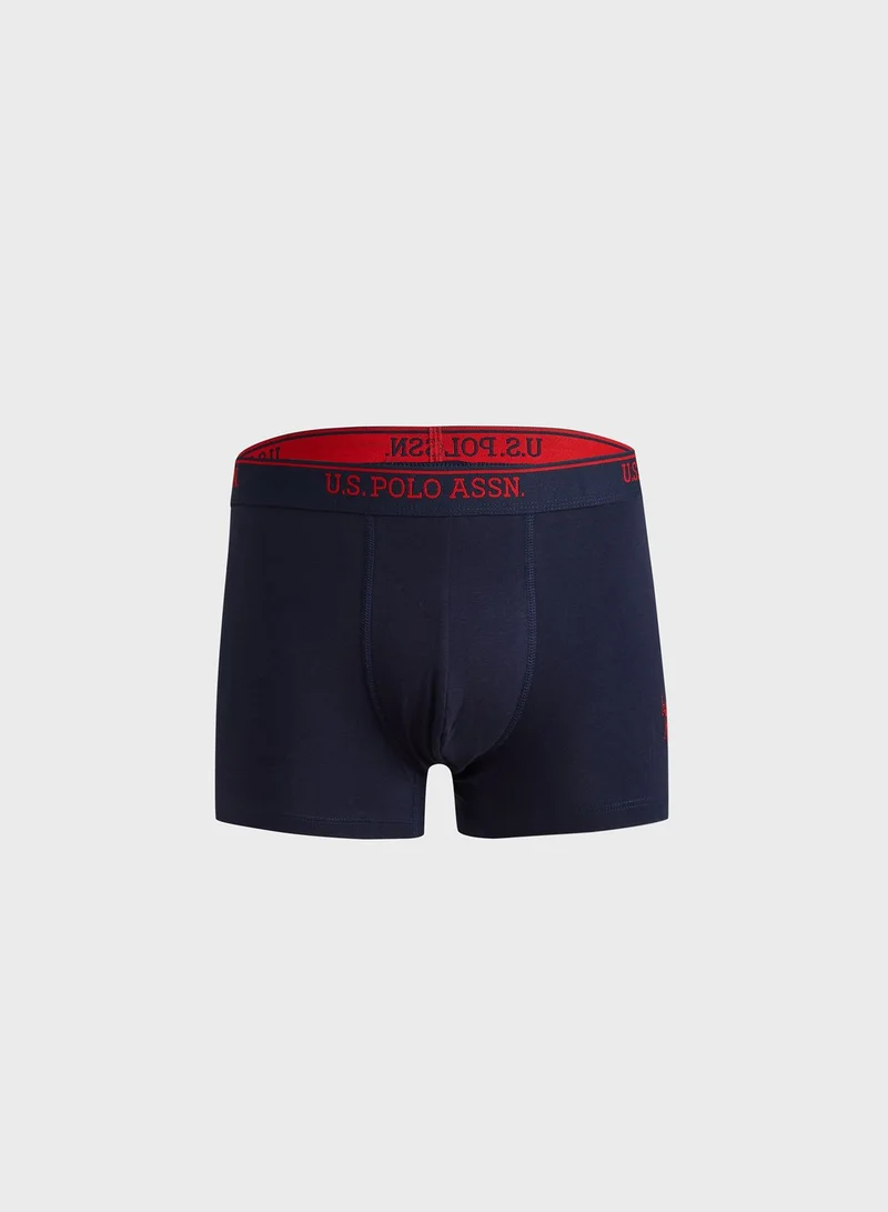 U.S. Polo Assn. 3 Pack Logo Print Trunks