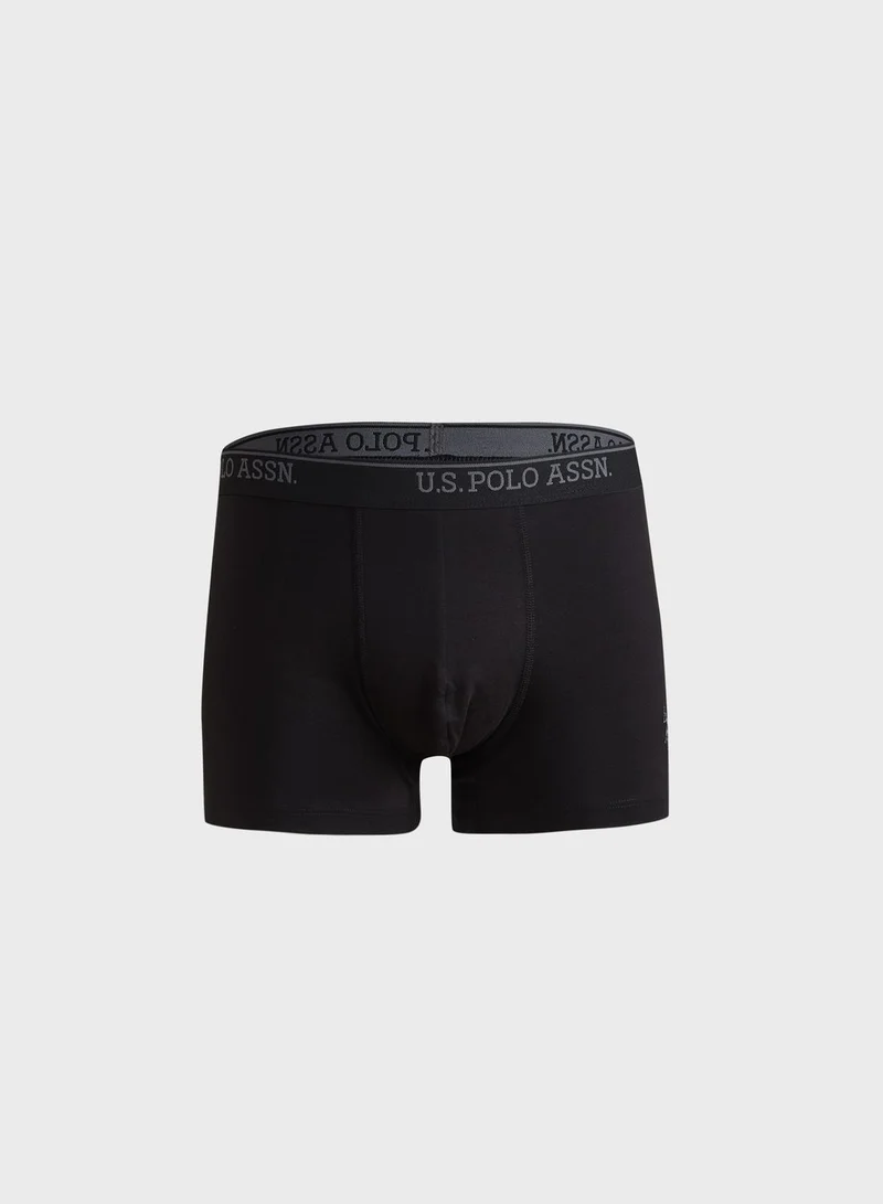 U.S. Polo Assn. 3 Pack Logo Print Trunks