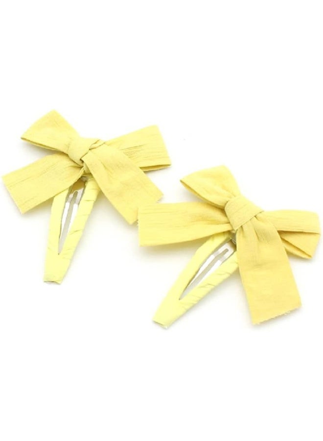 Hot&Sattion Hot & Sattion 8 Packs Baby Girl Nylon Hair Clips Hair Bows Non-slip Butterfly Clips Barrettes for Girls Baby Kids Children Toddlers Hair Accessories (8 packs) - Image 2