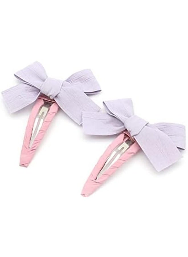 Hot&Sattion Hot & Sattion 8 Packs Baby Girl Nylon Hair Clips Hair Bows Non-slip Butterfly Clips Barrettes for Girls Baby Kids Children Toddlers Hair Accessories (8 packs) - Image 4