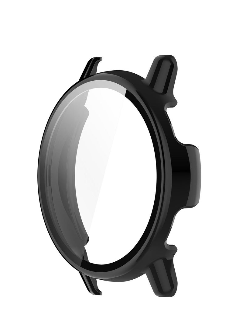 Compatible with Garmin Vivoactive 5 Case Cover Waterproof PC Protective Case Full Cover Built-in HD Tempered Glass Screen Protector for Garmin Vivoactive 5 Smart Watch (Black) - Image 4