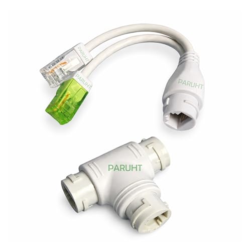 PARUHT POE T Multiplexer Splitter, Poe Synthesizer separator converter cable connector, PoE injector Power Over Ethernet for CCTV System up to 100M POETSP - Image 2