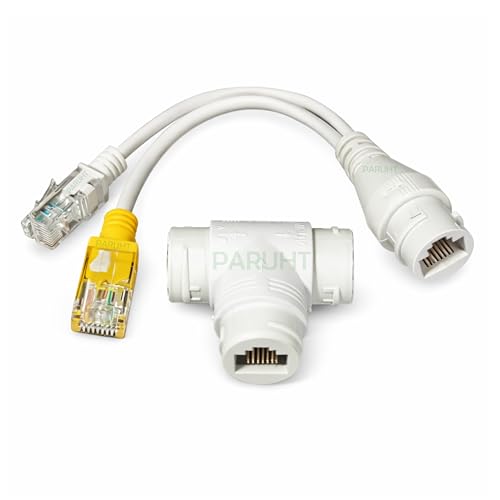 PARUHT POE T Multiplexer Splitter, Poe Synthesizer separator converter cable connector, PoE injector Power Over Ethernet for CCTV System up to 100M POETSP - Image 1