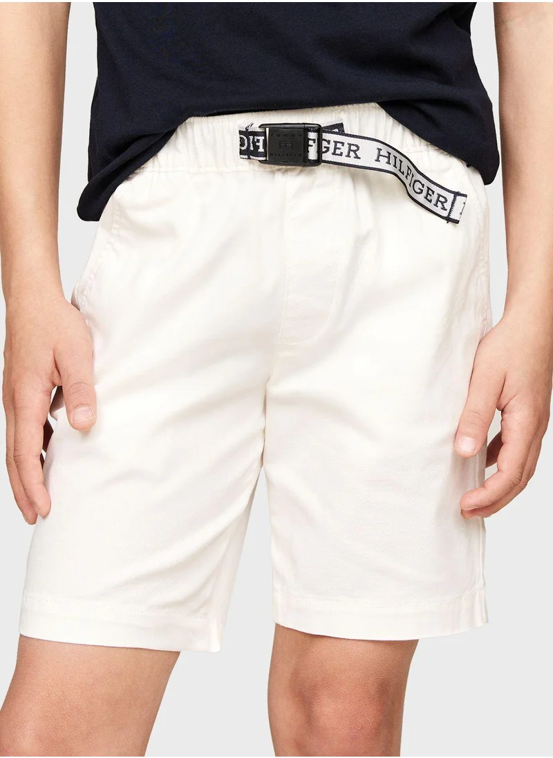 TOMMY HILFIGER Kids Logo Tape Chino Shorts