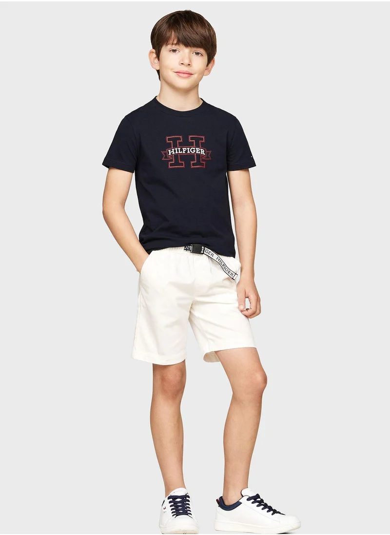 TOMMY HILFIGER Kids Logo Tape Chino Shorts