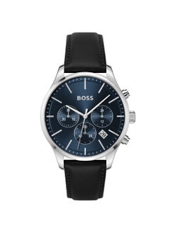 HUGO BOSS Round Chronograph Men's Blue Case Watch - 1514156  - Image 2