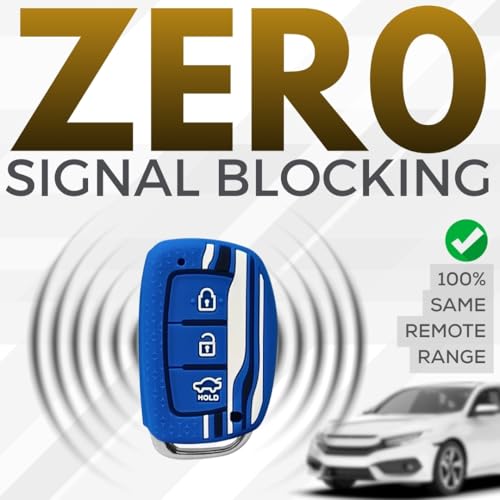 KEYCEPT Tristar Key Cover for Hyundai Grand i10 NIOS Asta| Venue| i20| Aura| Creta| Exter| i20 Elite| Verna 4s| i20 Active| Venue Sx| Elantra 3 Button Smart Key. (Blue) - Image 3