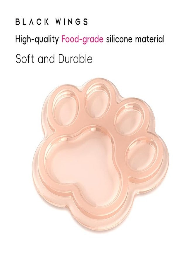 BLACK WINGS Blackwings Multi-Use Silicone Palette for Makeup, Nail Art, Lashlift & Painting, Cat's Paw Design Style, Reusable Blending Board with Customizable Zones, Portable & Easy Clean for Professionals/DYI - Image 4