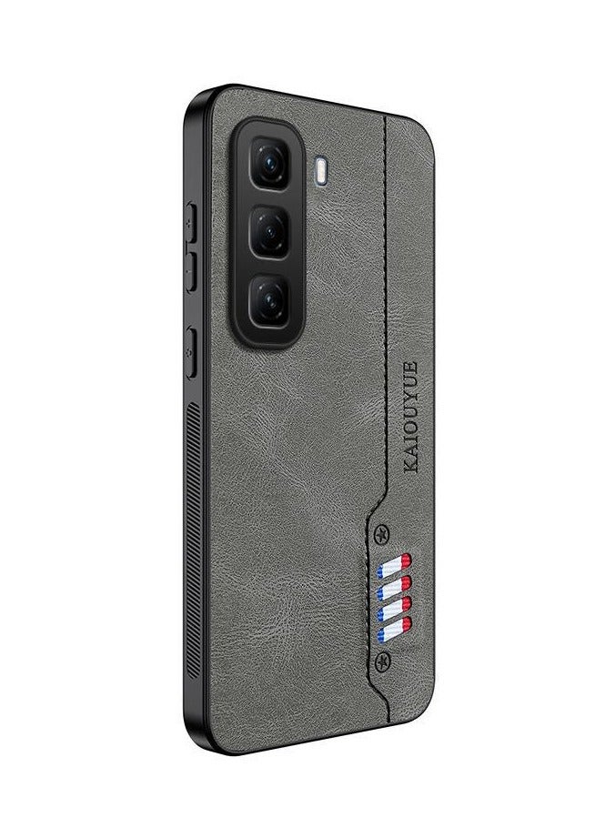 Leather Case for Infinix HOT 60, Soft Ultra Thin Retro Cover with Camera Protection Anti Fall Cover - Image 1