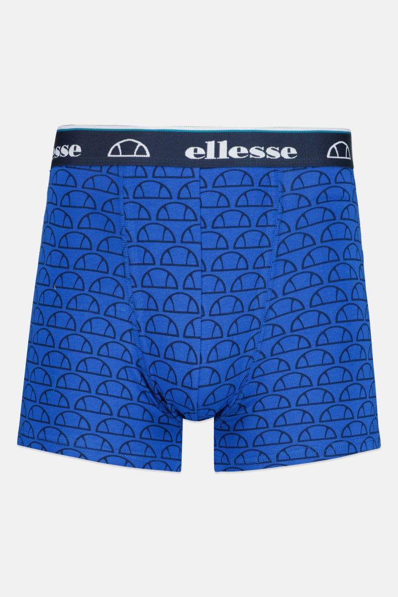 Ellesse شورتات رجالية 3 قطع بشعار العلامة التجارية، أزرق داكن/أخضر مائل إلى الأزرق - Image 5