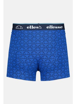 Ellesse Men 3 Pieces Brand Logo Trunks, Navy/Teal Green  - Image 2